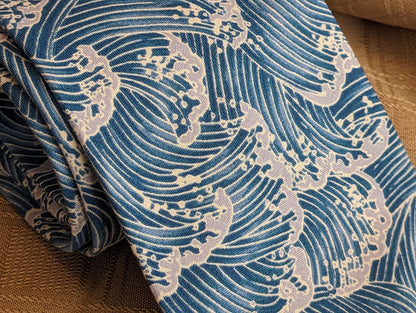Nami Japanese Wave - Men's Light Blue Necktie
