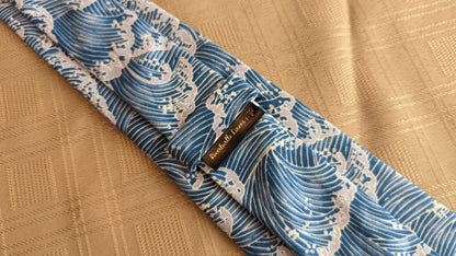 Nami Japanese Wave - Men's Light Blue Necktie