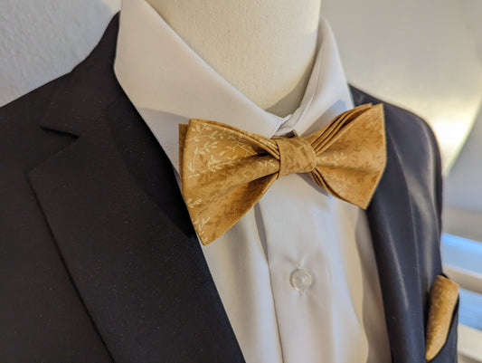 Gilded Garden - Adult Gold Bow Tie