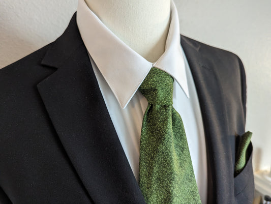Mossy Haven - Men's Dark Green Necktie